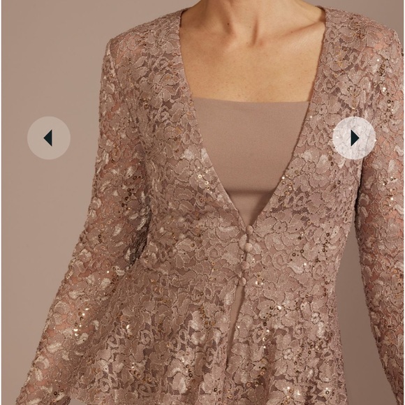 NWT Mother of the bride Oleg Cassini short crepe sheath dress - Picture 4 of 5